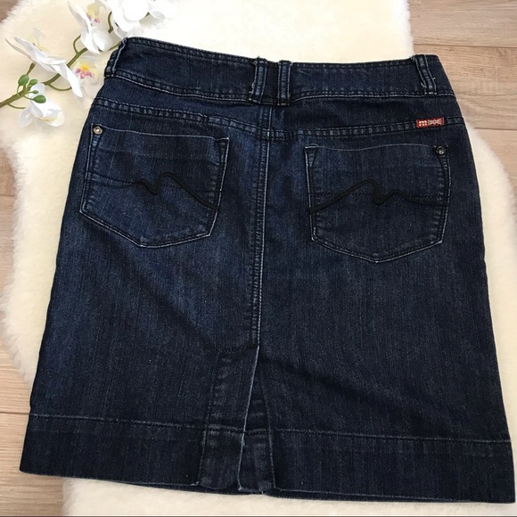 MAKERS OF TRUE ORIGINAL Denim Thigh Skirt - SZ 27 - Picture 7 of 9